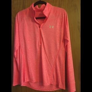 Long sleeve 3/4 zip orange under armor